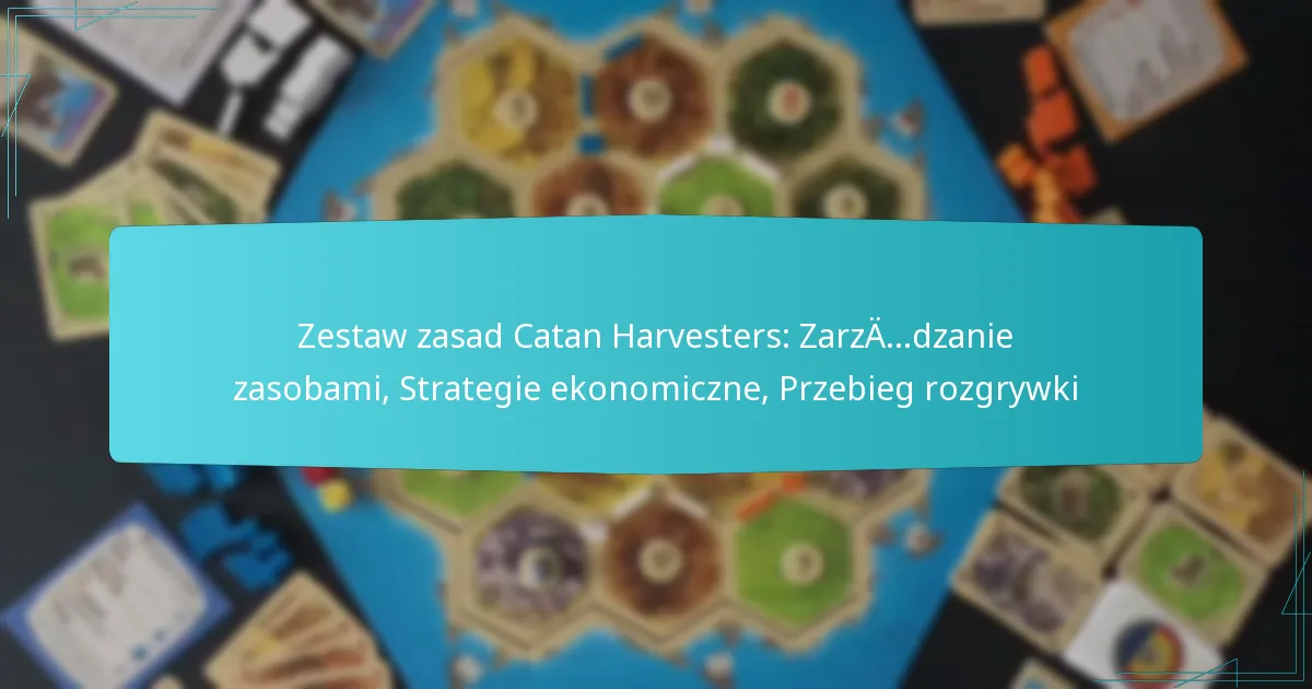 Zestaw zasad Catan Harvesters: Zarządzanie zasobami, Strategie ekonomiczne, Przebieg rozgrywki