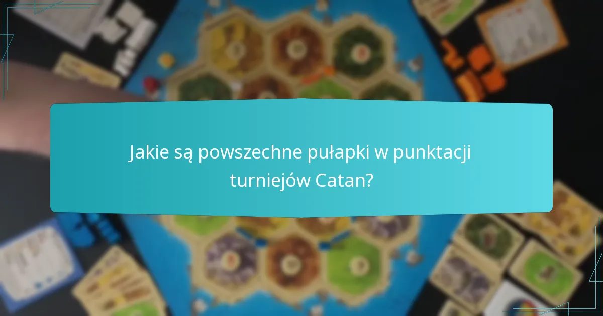 Jakie są powszechne pułapki w punktacji turniejów Catan?