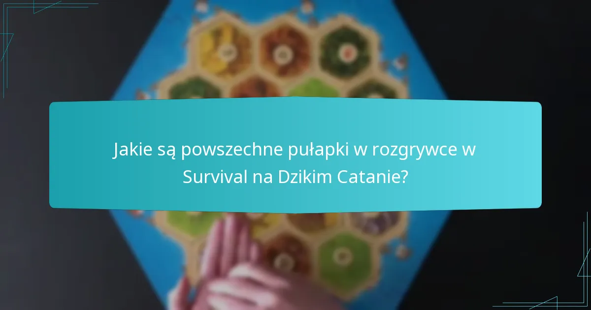 Jakie są powszechne pułapki w rozgrywce w Survival na Dzikim Catanie?